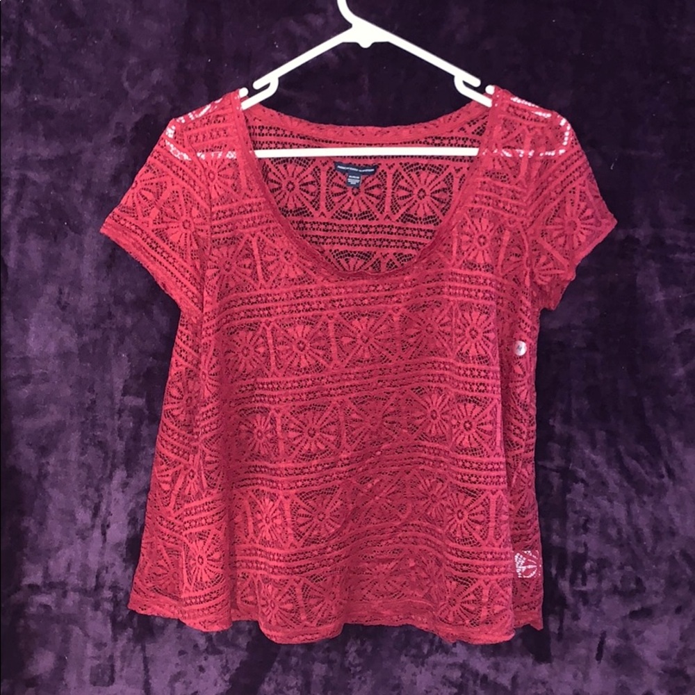Red shortsleeved AEO Shirt